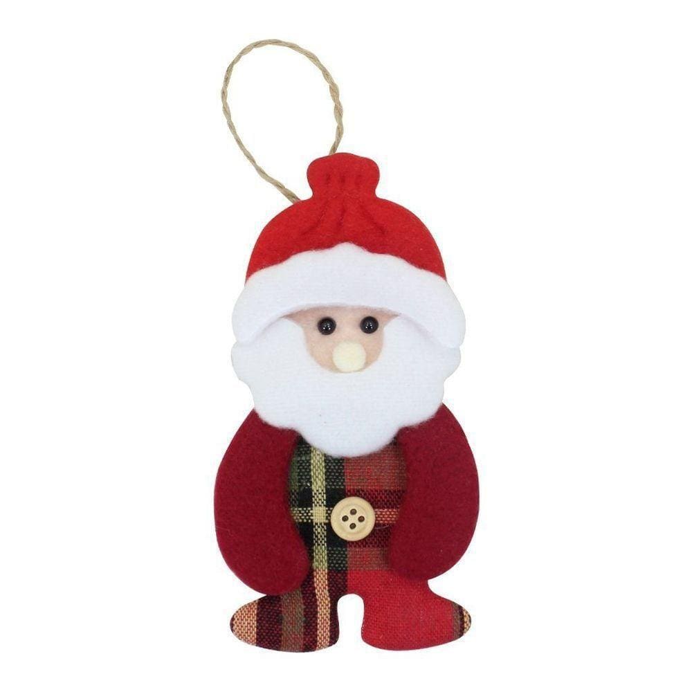 Enfeite árvore Natal Pendente Papai Noel 1 Peça 14cm