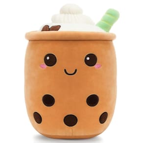 Brinquedo de pelúcia MGFAION Boba Tea Bubble Milk 35 cm com travesseiro de 14 polegadas