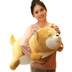 Almofada de pelúcia ERDAO Shiba Inu Soft Corgi Stuffed Bicho 75cm