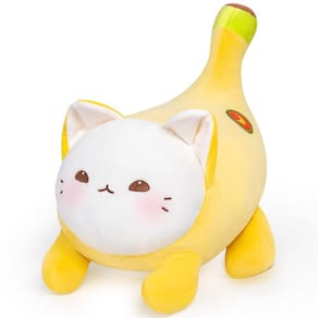Brinquedo de pelúcia Caaaat Banana Cat Travesseiro de 31 cm