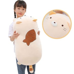 Almofada de pelúcia MMGuai Cute Big Cat, brinquedo de pelúcia de 60 cm