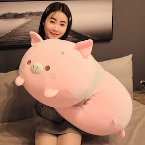 Almofada de pelúcia Jensquaify Pig, brinquedo de pelúcia, 85 cm de comprimento
