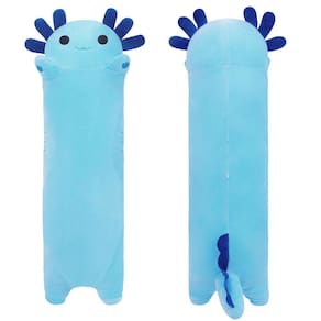 Almofada de pelúcia Yeqivo Long Axolotl para animais de pelúcia 50 cm azul