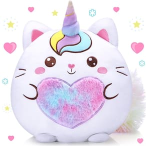 Almofada de pelúcia Leyndo Caticorn 35 cm Lindo Gato Unicórnio