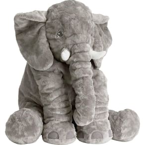 Almofada de elefante de pelúcia Hmcghie Large 60 cm cinza para crianças