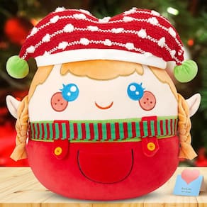 Almofada de pelúcia Athoinsu Christmas Elf Girl de 35 cm