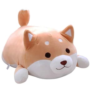 Almofada de pelúcia Shiba Inu Dog Soft Cute Corgi Stuffed Toy 54 cm