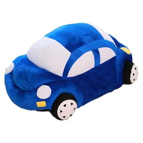 Almofada de pelúcia em forma de carro zhidiloveyou Car Plush Blue 30cm