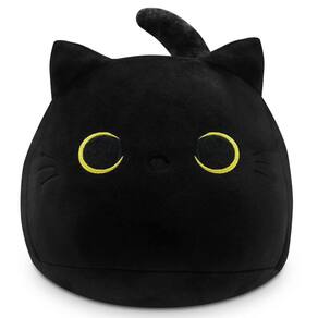 Almofada de pelúcia NBDIB Black Cat de 40 cm para crianças e adultos