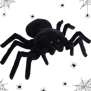 Brinquedo de aranha de pelúcia HyDren Giant Realistic Black Plush 40 cm
