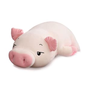 Almofada de pelúcia Ifresen Pig Big Nose Piggy Stuffed Toy Cream