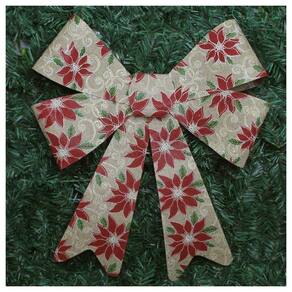 Kit 8 Enfeite árvore Natal Laço Decorado Com Flores 46 Cm
