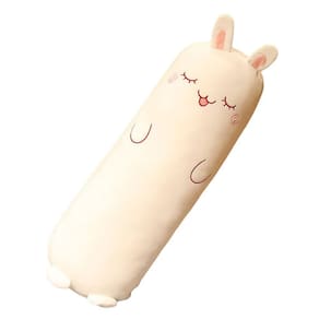 Almofada de corpo comprido LVPU Kawaii White Rabbit 70 cm Stuffed Anima