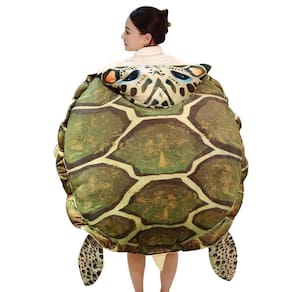 Almofada de brinquedo de pelúcia vestível Turtle Shell Gujuja para crianças