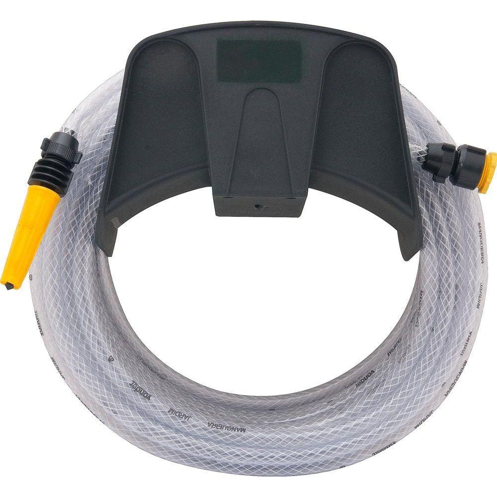 Mangueira Para Jardim 7/16 Transparente Trancada Suporte Co
