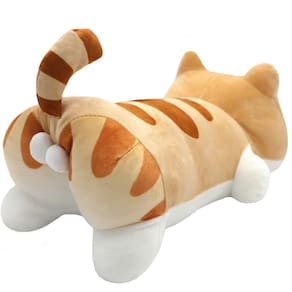 Almofada corporal de pelúcia ELAINREN Soft Calico Cat Hugging 40cm
