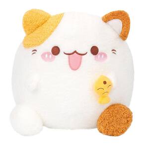 Almofada de pelúcia MeleCeri Cute Cat, brinquedo de pelúcia macio de 25 cm