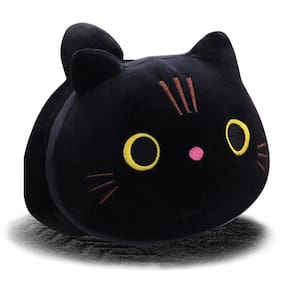 Almofada de pelúcia Cuecutie Black Cat, brinquedo de pelúcia de 25 cm/35 cm