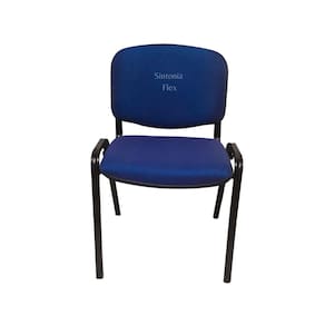cadeira prisma iso desmontável estofado para recepção igreja recepção escritório cor azul