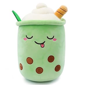 Brinquedo de pelúcia Maikerry 35 cm Boba Milk Tea Green para crianças/adultos