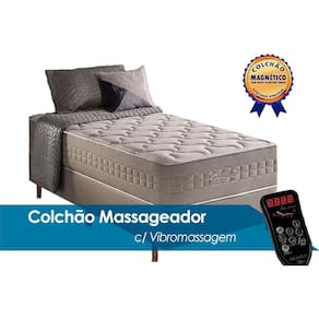 Colchão Solteirão Molas Ensacadas Magnético c/ Vibro Massagem c/ Commodite (96x203x34) - Anjos