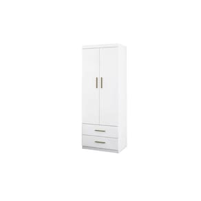 Guarda Roupa Infantil 2 Portas Chiara Branco Brilho - Phoenix