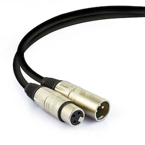 Cabo De Microfone Balanceado Xlr Macho Para Xlr Femea Santo Angelo - 4 Metros