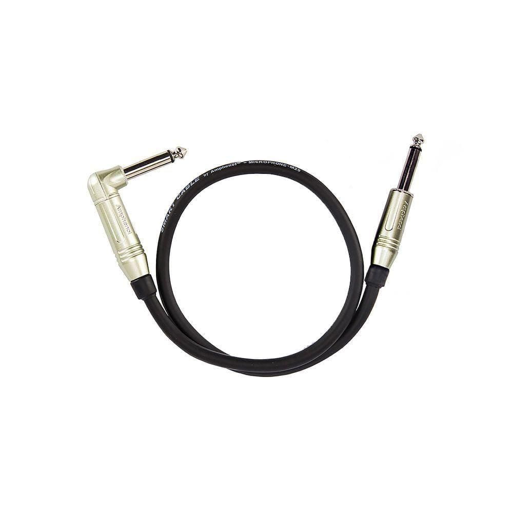 Cabo P10 90º Graus Para P10, Mono Amphenol - 50 Cm