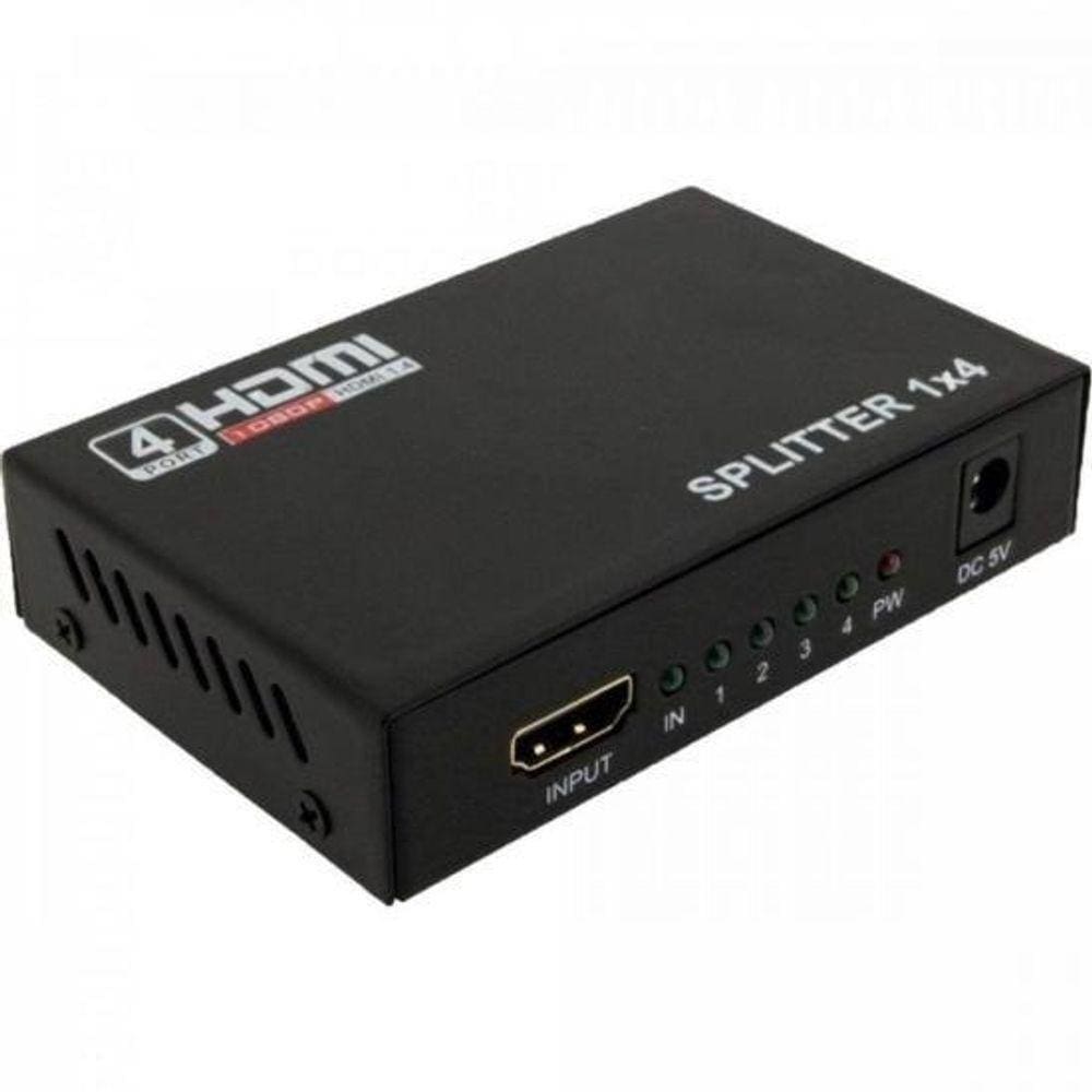 Divisor Hdmi 1 Entrada X 4 Saídas Preto Storm [f002]