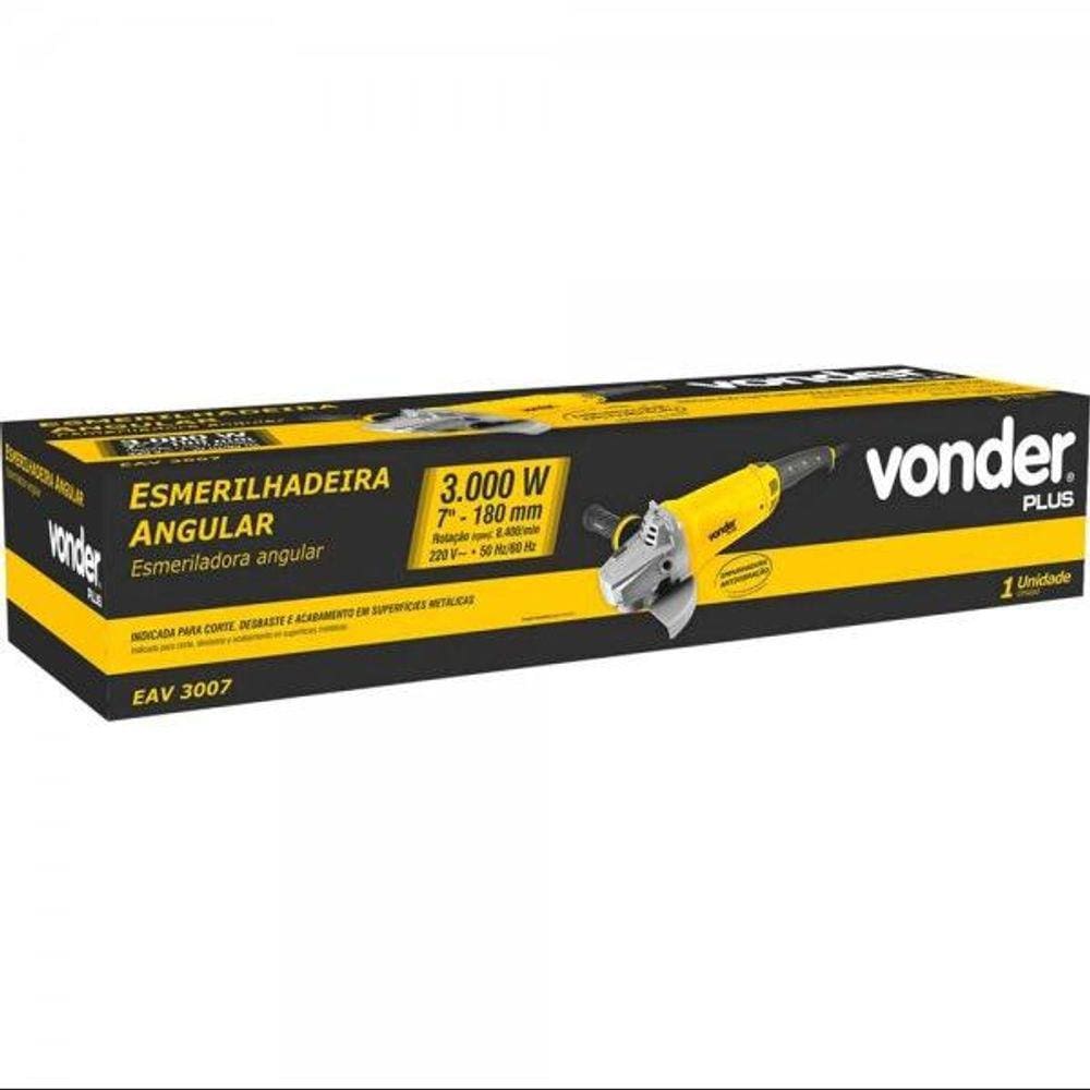 Esmerilhadeira Angular 9`` 3.000 W 220V Eav 3009 Vonder Plus