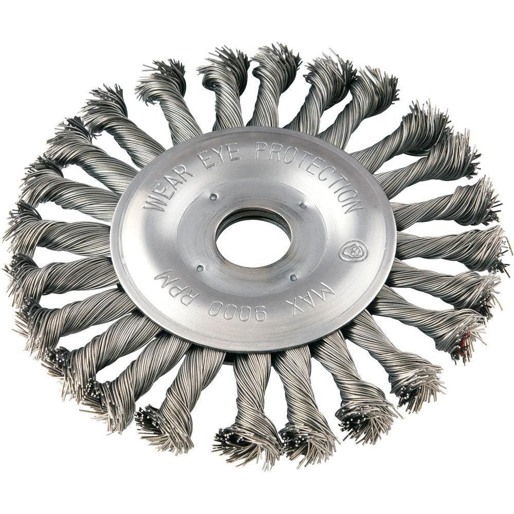 Escova Circular Torcida 6x1/2  Furo 7/8  Aço Carbono Polido