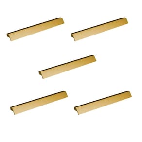 Kit 5 Puxador Moveis Ken Dourado Matte Fosco 192Mm Zen