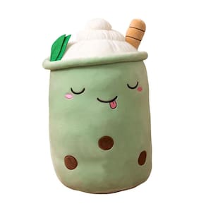 Brinquedo de pelúcia VICKYPOP Boba Bubble Tea Almofada em forma de comida 24 cm