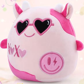 Brinquedo de pelúcia NOVBAUB Preppy Cow 20 cm rosa para crianças