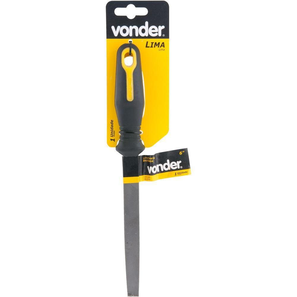 Lima chata bastarda 8” com cabo plástico - Vonder