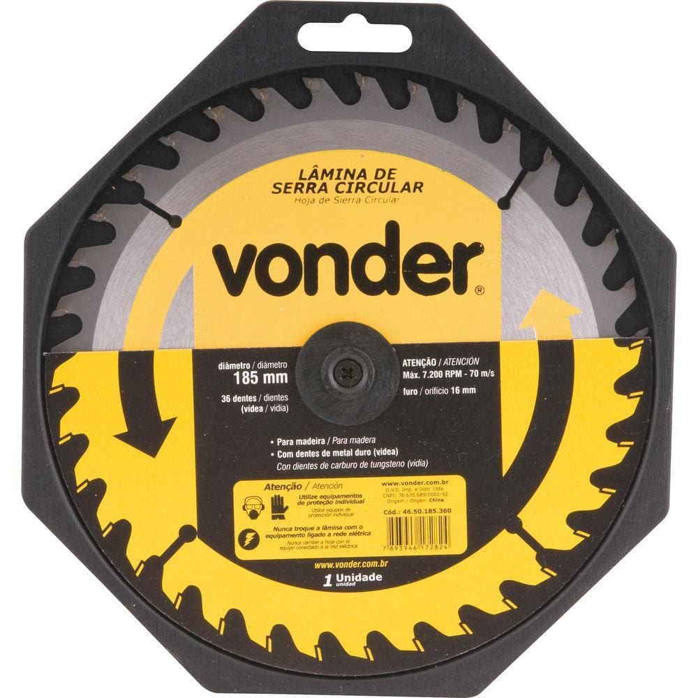 Lamina Serra Circular Vídea 350x30x3,8mm 36 Dentes 3800 Rpm
