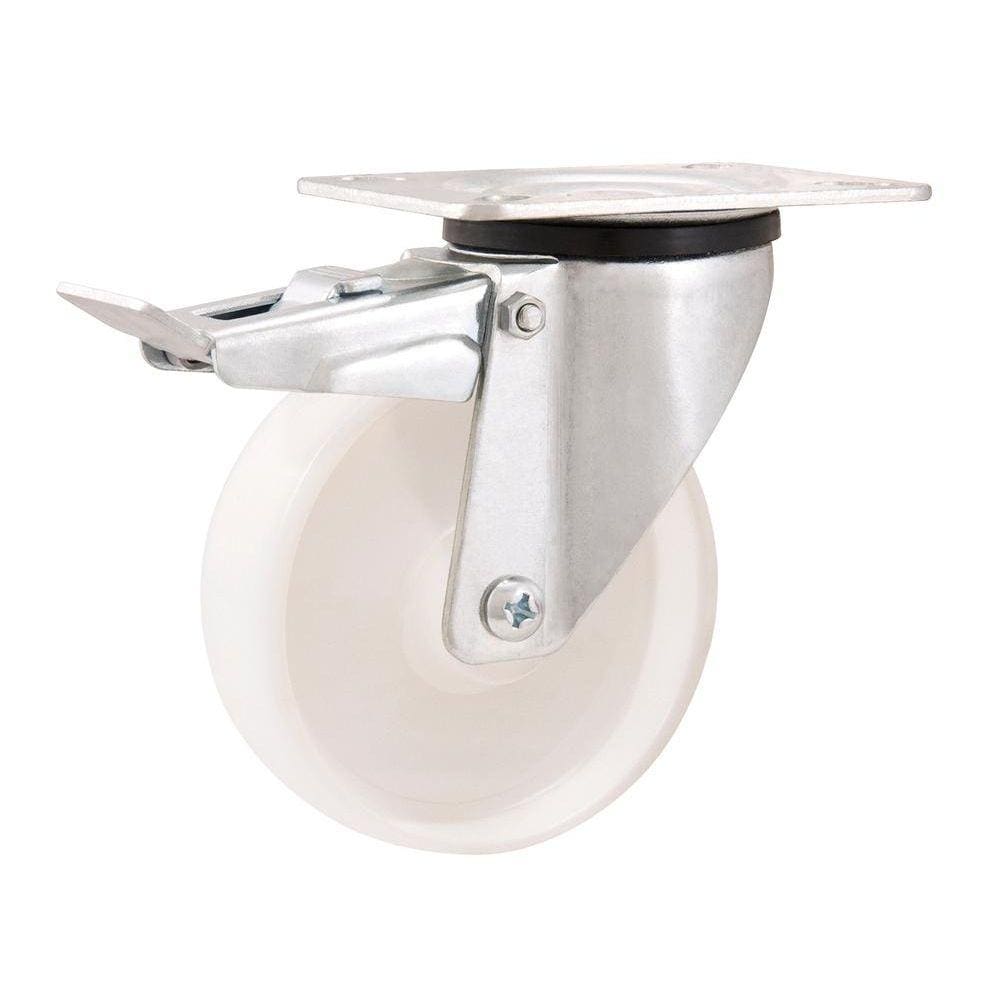 Rodizio giratório c/ freio 5” média 150kg nylon gf605 Vonder