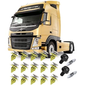 Kit Grampos Presilhas Parafusos P/ Moldura Paralama Dianteiro Volvo FM 2015 2016 2017 2018 2019 2020
