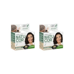 Coloraçao Natucor 3.0 Castanho Escuro-Kit C/2Un