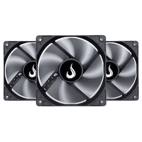 Kit 3 Cooler Fan Rise Mode 120mm 12v Preto - RM-BK-01-FB