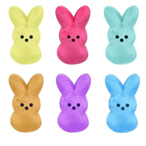Brinquedos de pelúcia TOPORTY Easter Bunny Peep 15 cm para crianças, 6 unidades