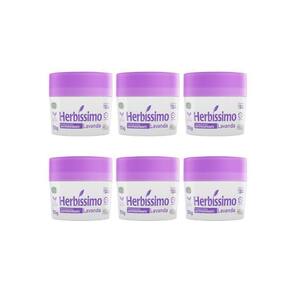 Desodorante Creme Herbíssimo 55G Lavanda - Kit Com 6Un