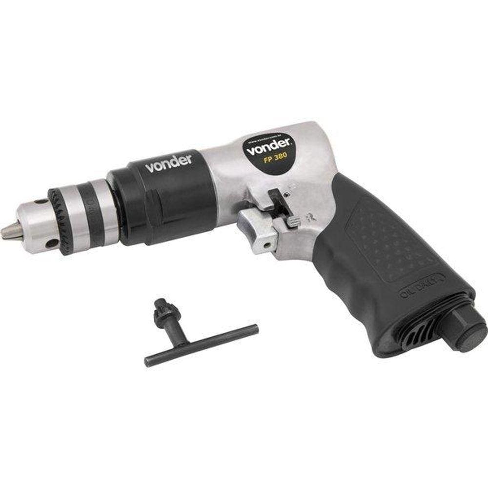 Furadeira 3/8” pneumática pistola 6 pcm 1/4” npt fp380