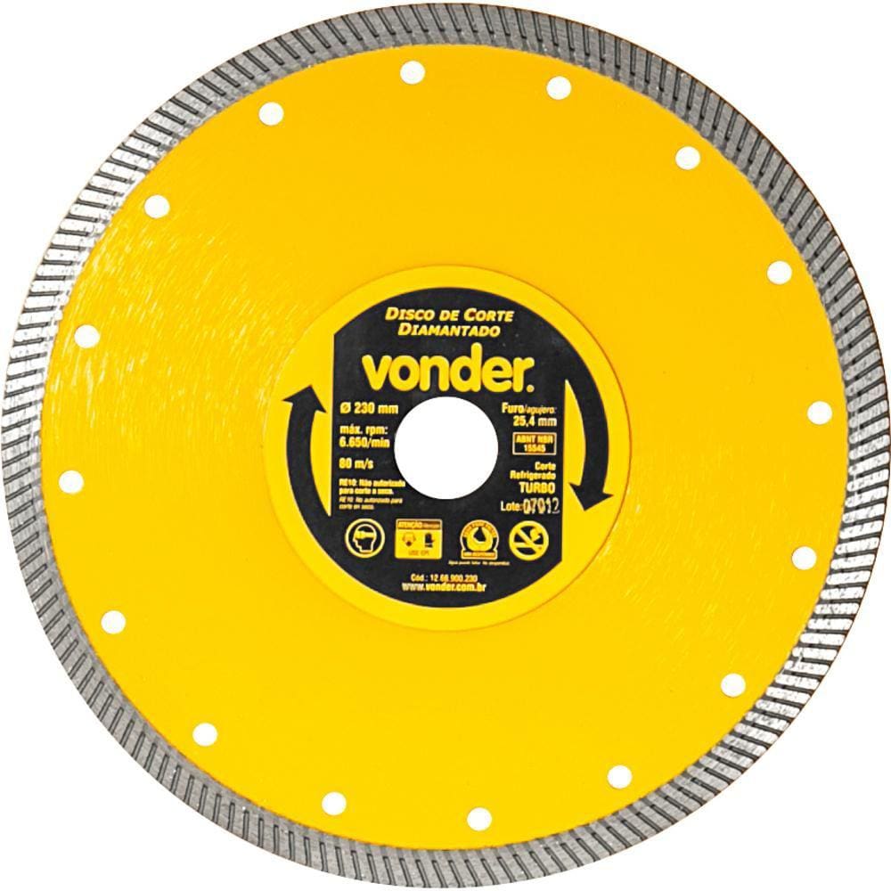 Disco Diamantado 230Mm Turbo - Vonder