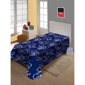 Manta Fun Solteiro Mickey Mouse C/Cinta 150X200M Jolitex