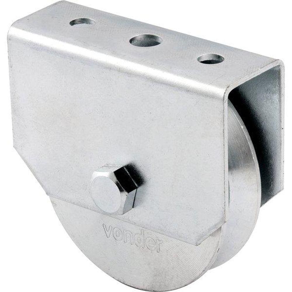 Roldana Para Portão 2  Tipo V Em Aço Zincado Caixa Fechada -