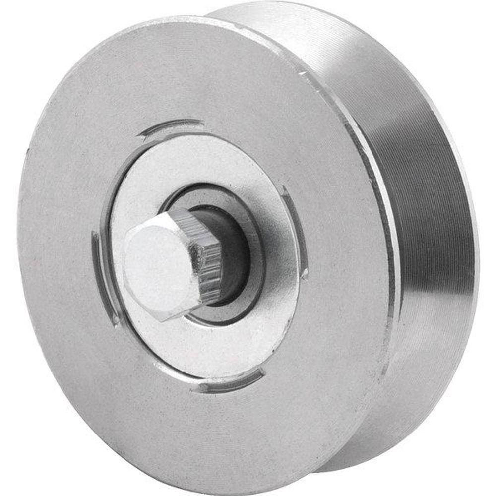 Roldana para portão 2.1/2” tipo V em aço polido - Vonder