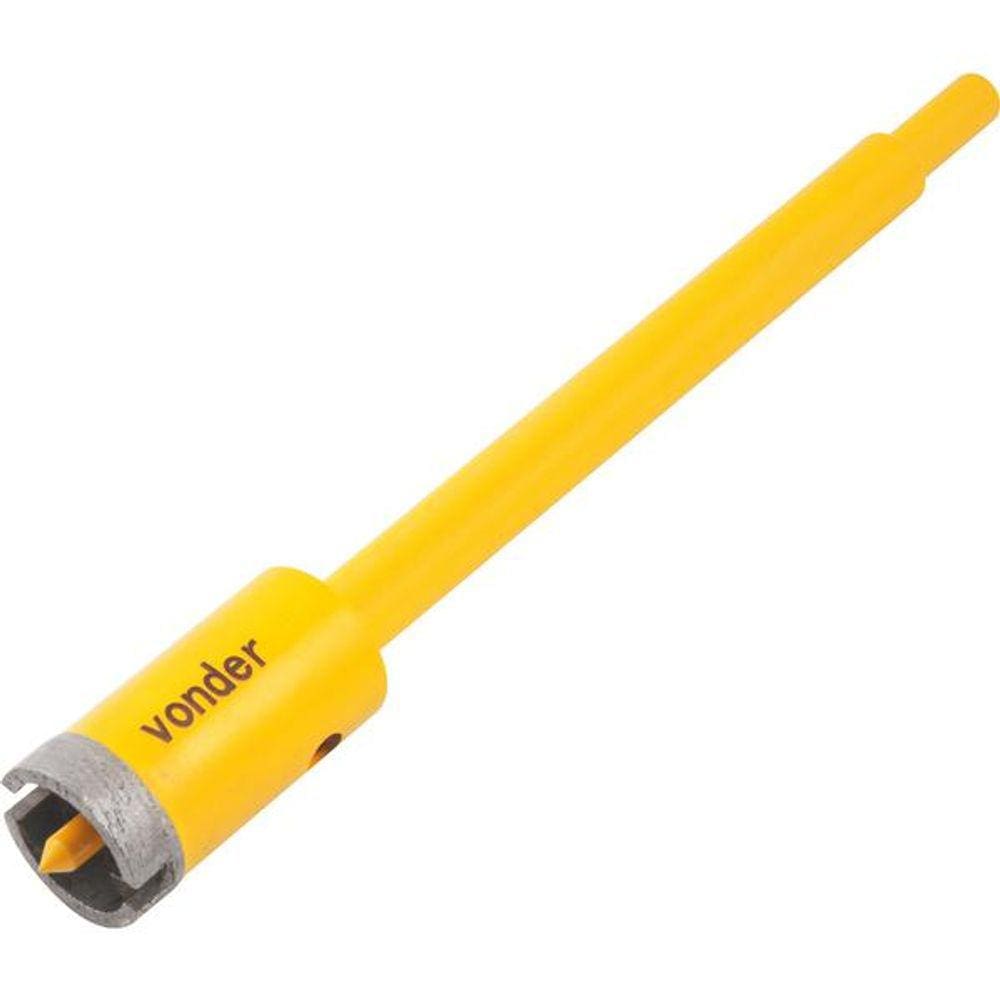 Serra copo diamantada 30mm com haste e pino guia  - Vonder