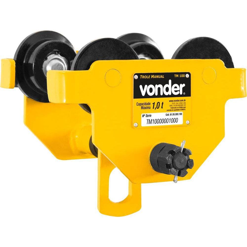 Trole manual 1,0 toneladas largura 64-203mm tm100 - Vonder