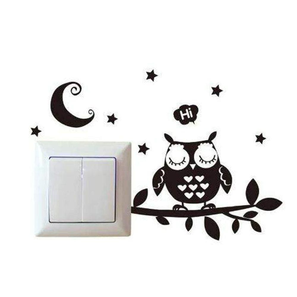 Adesivo De Interruptor Coruja